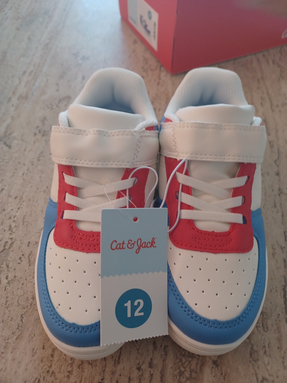Cat & Jack White, Blue & Red Kids Sneakers